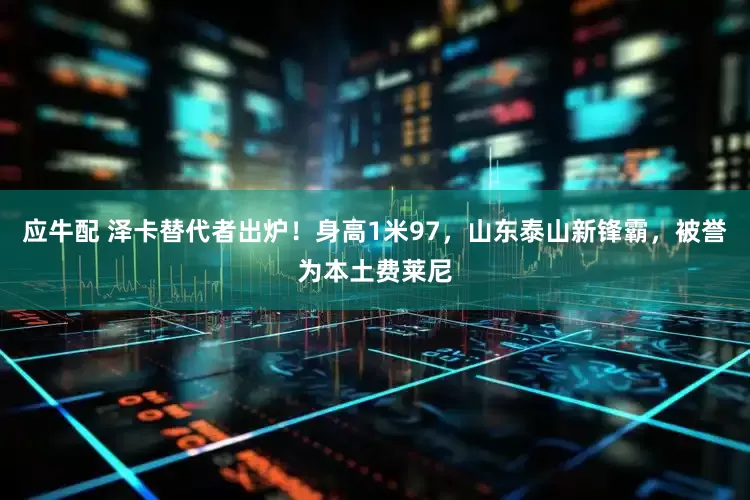 应牛配 泽卡替代者出炉！身高1米97，山东泰山新锋霸，被誉为本土费莱尼